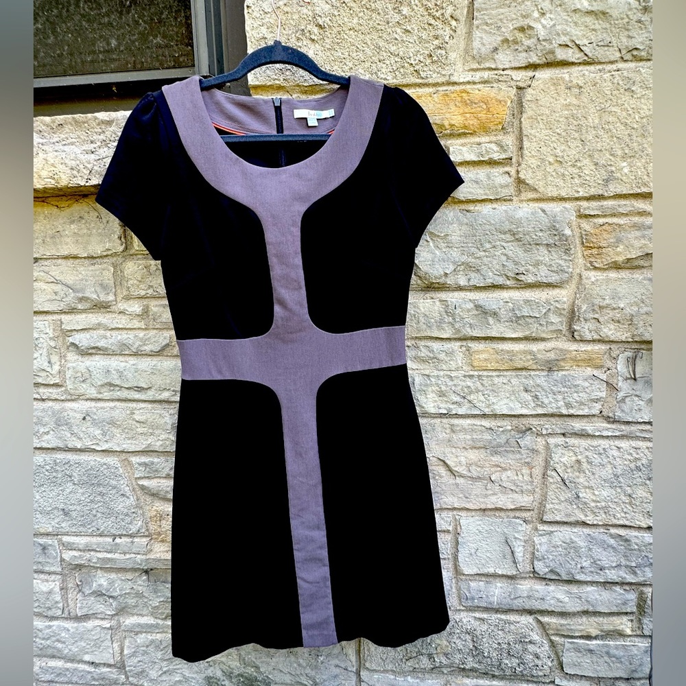 EUC - Boden - Black and Gray Mini Dress - Size 8